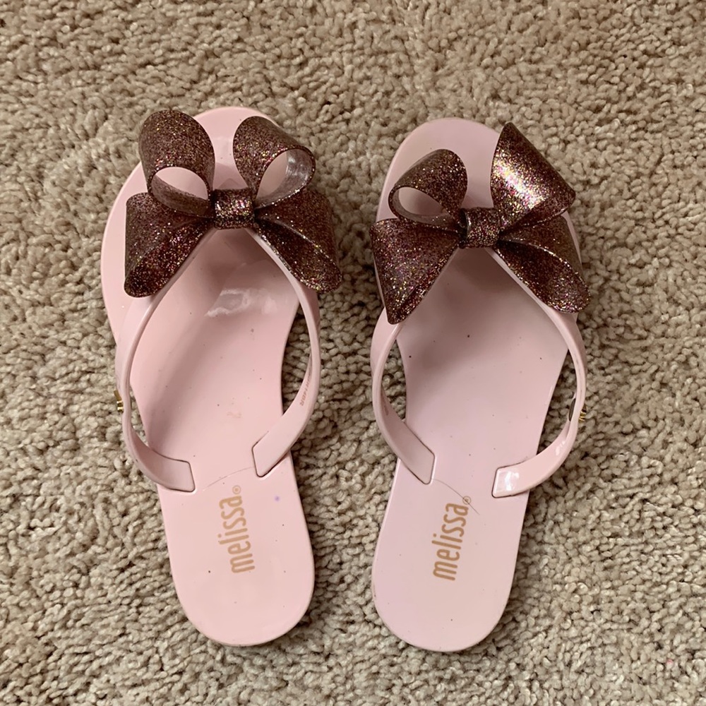 Melissa bow flip flops